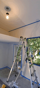 Pool House Painting Project — Fresh White Walls and Ceiling — FixItAll Handyman Services