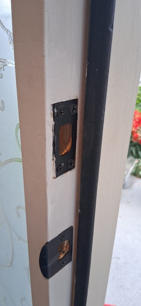 Door Frame Repair Around Strike Plate Area