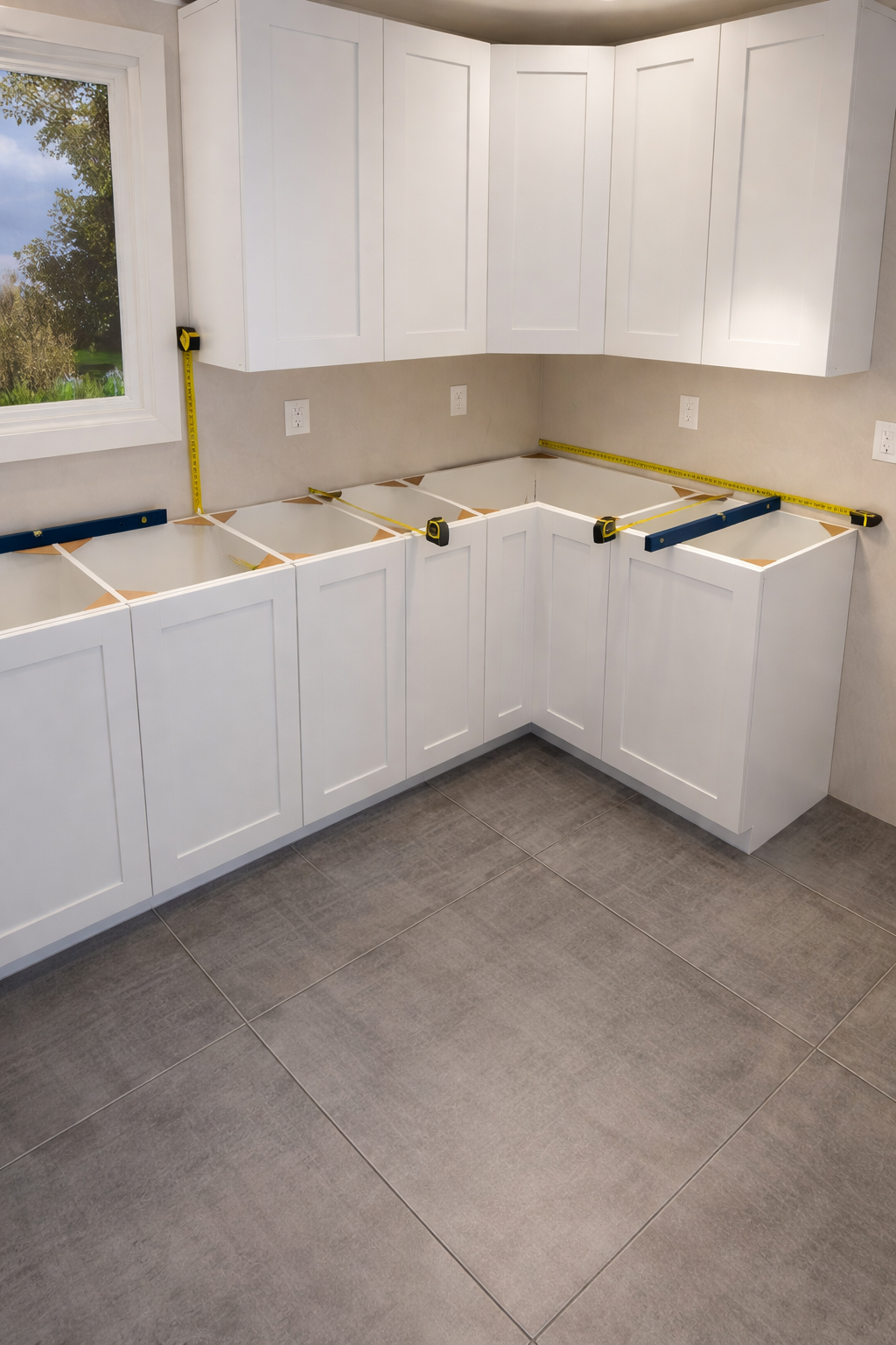 Kitchen countertop installation with precise fitting and alignment in an Ottawa home