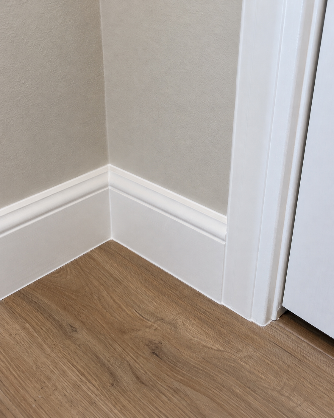 Joint after baseboard and trim caulking work