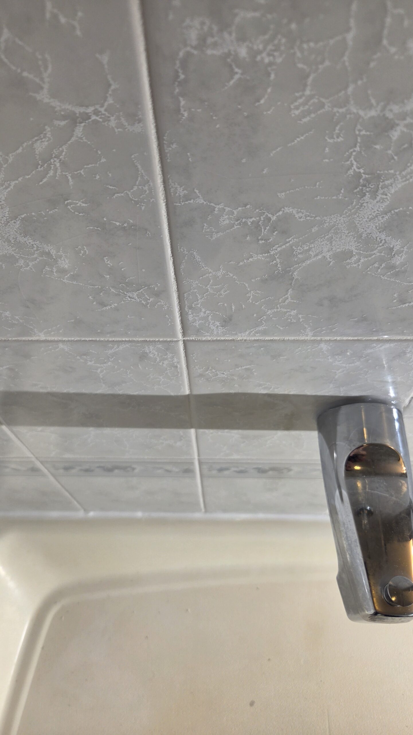Grout joints after completed repair