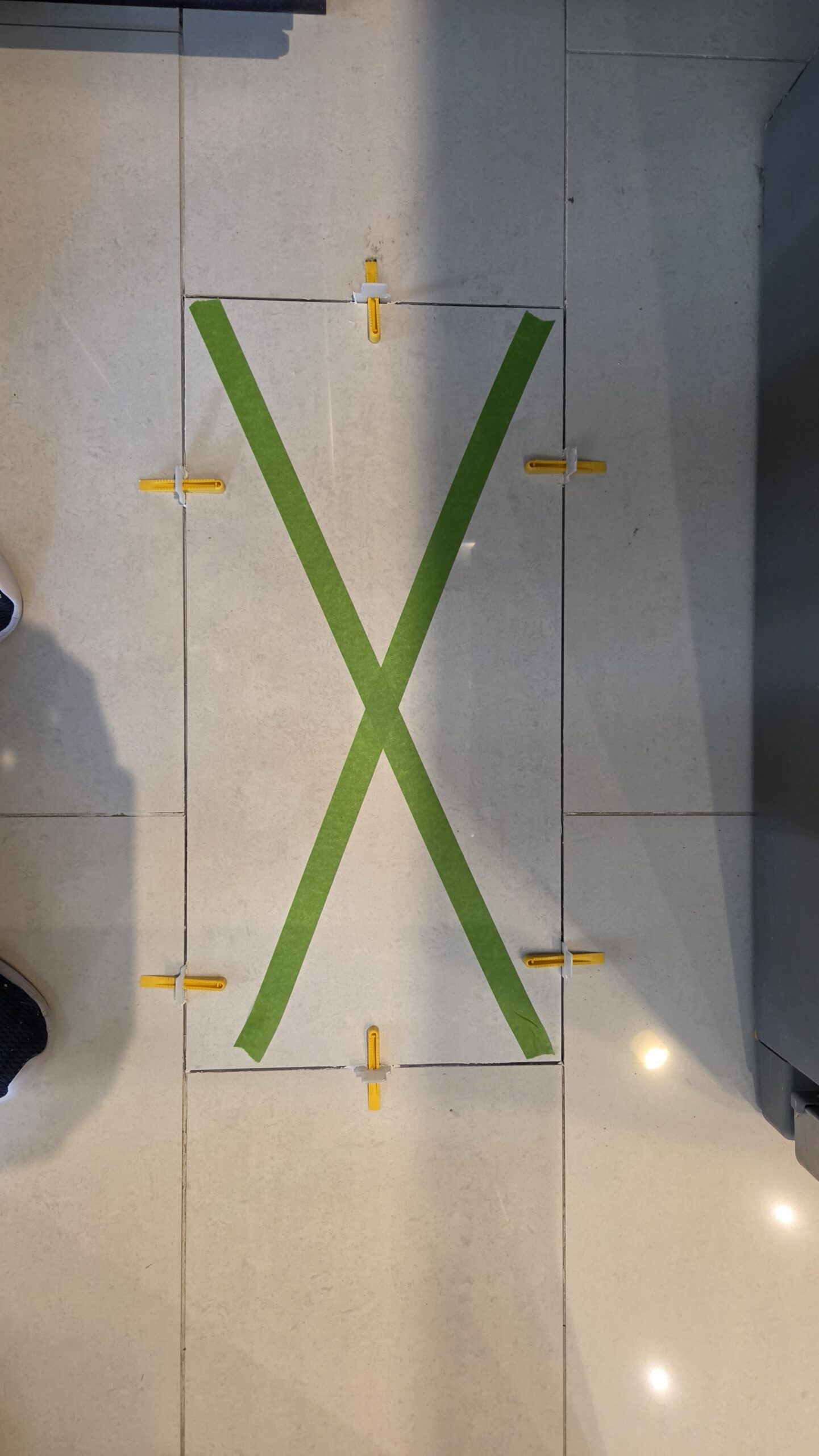 Individual tile after replacement