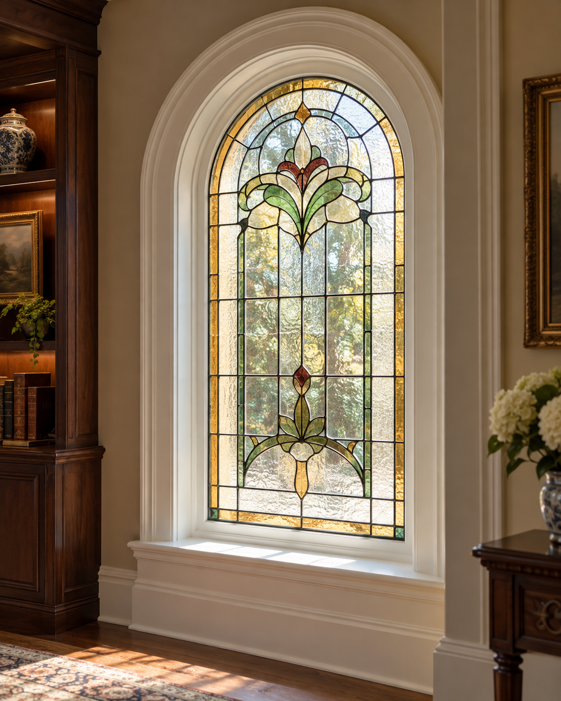 Interior sealant joint between a window frame and window reveal