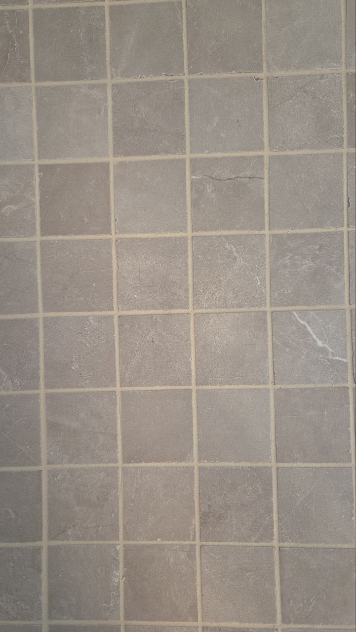 Shower grout joints after repair